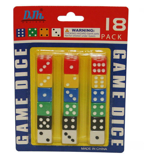 W364 6 X 4.5 In. Dice Set, 18 Piece - Pack Of 288
