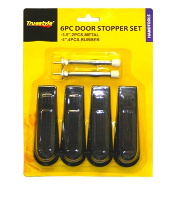 54012 Door Stopper Set, Assorted Styles - 6 Piece - Pack Of 24