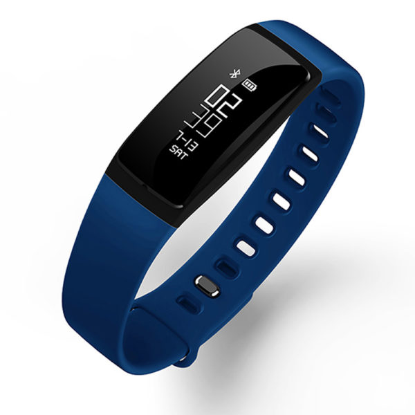 Ts-y07-blue V5 Fitness Tracker With Heart Rate & Blood Pressure Monitor, Blue