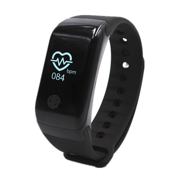 Ts-yx-7blk Yx7 Water Resistant Fitness Activity Tracker With Heart Rate Monitor, Black