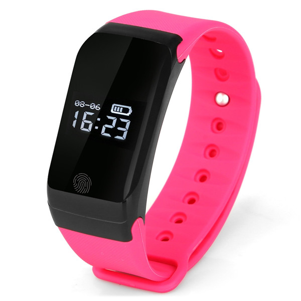 Ts-yx-7rred Yx7 Water Resistant Fitness Activity Tracker With Heart Rate Monitor, Rose Red