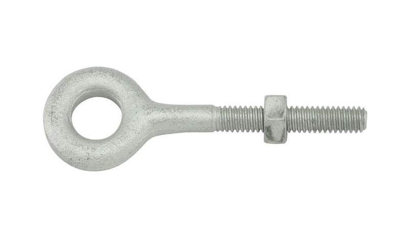 41003 0.25 X 4 In. Forged 1030 Carbon Steel Hot Dip Galvanized Regular Type Eye Bolts - Pack Of 2