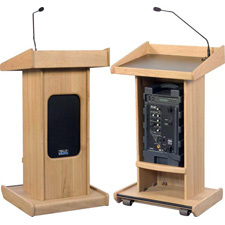 Lk-lib Admiral Lectern With Reading Light & Liberty Sound System