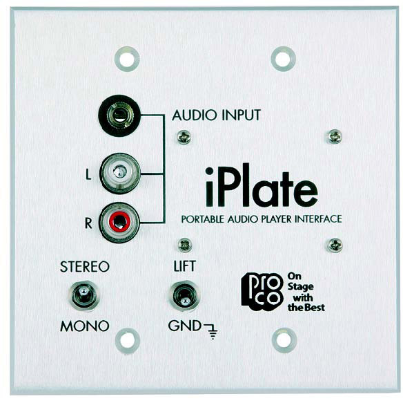 Iplate Portable Audio Player Interface Wall Plate