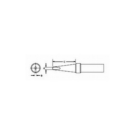 PTH7 031 x 0.62 in. x 700 Degree PT Series Screwdriver Tip - TC201 Series Iron