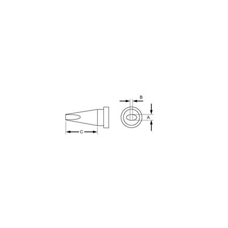 WEL-LTCS 0.126 x 0.43 in. Reach Round LT Series Tip