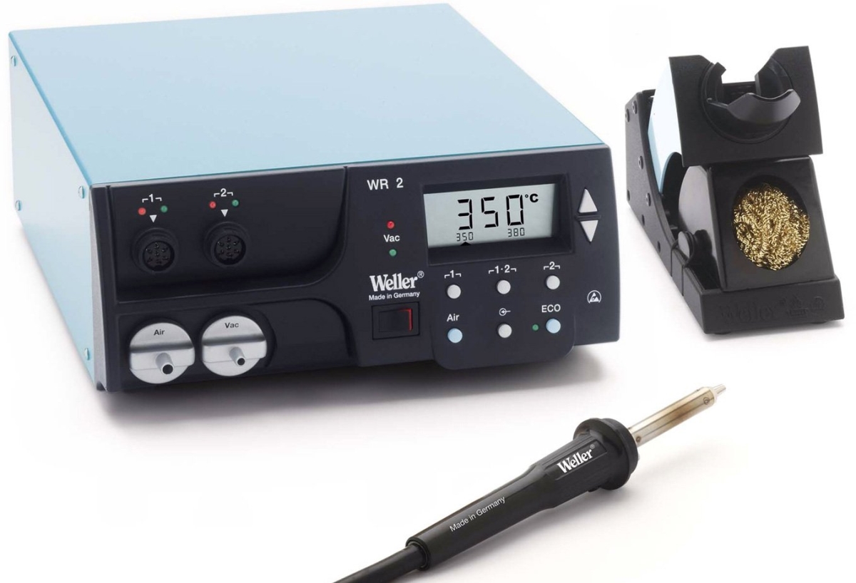 Wel-wr2000 Digital Self-contained 2 Channel Rework Station With Hap 1 Hot Air Pencil