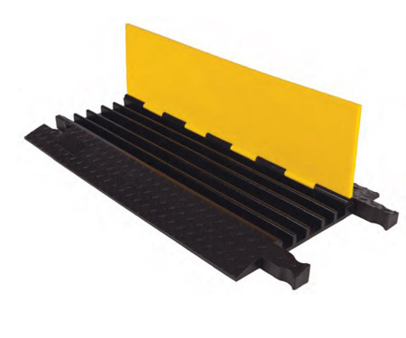 CHK-YJ5125ADAYB 5 Channel ADA Cable Protector - Yellow Lid with Black Base