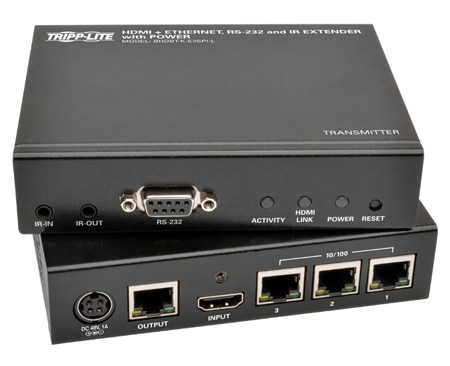 Tripp Lite Trl-bhdbtke3spil 328 Ft. Hdmi Over Cat5e, 6 & 6a Extender Kit With Ethernet Power Serial & Ir Control