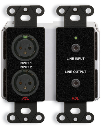 Rdl-ddb-bn31 Wall-mounted Bi-directional Mic & Line Dante Interface - 4 X 4 In.