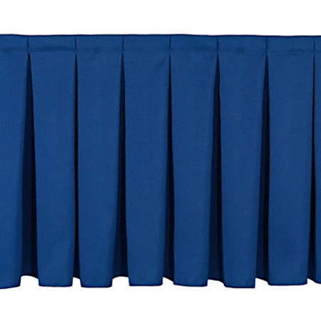 Nps-sb16-ny 16 In. Box Pleat Skirting For Stage - Navy