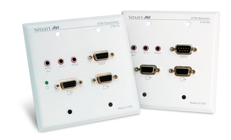 Smartavi Savi-xtwalls Uxga Audio Rs-232-ir Point To Point Wall Plate Cat5 Extender