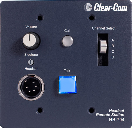 Cc-hb704 Four-channel Selectable Flush-mount Headset Station