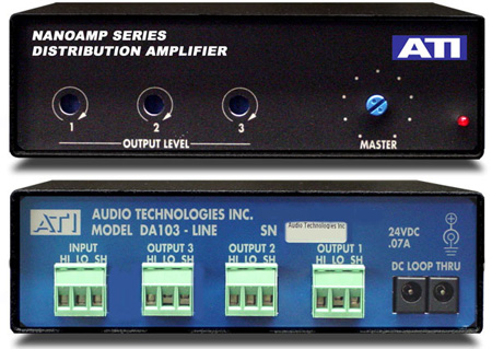 DaySequerra ATI-DA103 1 x 3 in. Distribution Amp with Plus - 22 dBm Servo Balanced Outputs DaySequerra ATI-DA103 1 x 3 in. Distribution Amp with Plus - 22 dBm Servo Balanced Outputs
