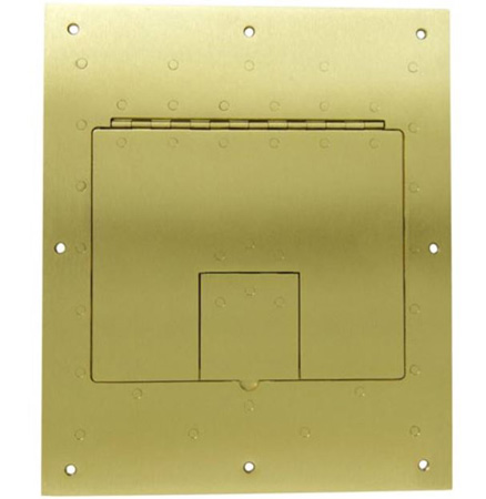 -fl-500p-brs Flat Brass Floor Pocket Cover