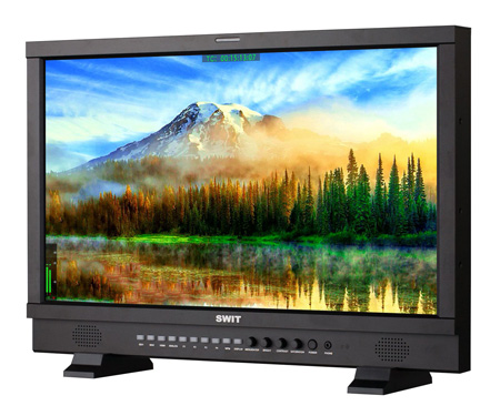 Swit Electronics America SWIT-S-1243HA 23.8 in. 2K-3G-HDSDI & HDMI Studio Monitor with S-7004A Gold Mount Battery Plate Swit Electronics America SWIT-S-1243HA 23.8 in. 2K-3G-HDSDI & HDMI Studio Monitor with S-7004A Gold Mount Battery Plate