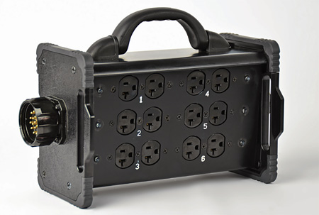 Lex Products LEX-BNZJ2-Z3 20A Break Out Box to Edison Receptacles with LSC19 Feed Thru Power Distribution Box Lex Products LEX-BNZJ2-Z3 20A Break Out Box to Edison Receptacles with LSC19 Feed Thru Power Distribution Box