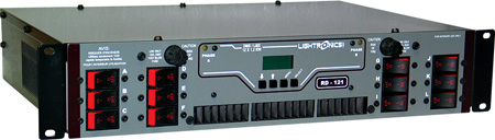Lightronics LGT-RD121-DP 60A Rack Mount Dimmer with Edison Duplex Outlet Panel Lightronics LGT-RD121-DP 60A Rack Mount Dimmer with Edison Duplex Outlet Panel