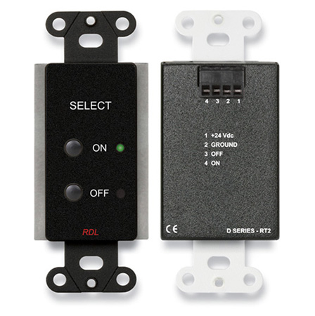 Rdl-db-rt2 24v Remote Control Selector Wallplates