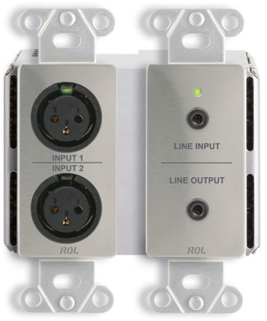 Rdl-dds-bn31 4 X 4 Wall-mounted Bi-directional Mic Line Dante Interface