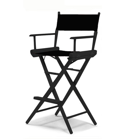 Tcl-1-bk-5c Tall Directors Chair - Black Frame & Black Canvas