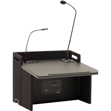 An-acl2-u2 Acclaim Tabletop Lectern With Built In Dual Wireless Mic Receiver