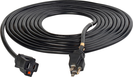 MILSPE-D16624010 Pro Power Cordset 12-3 AC Extension Cord, Black - 10 ft.