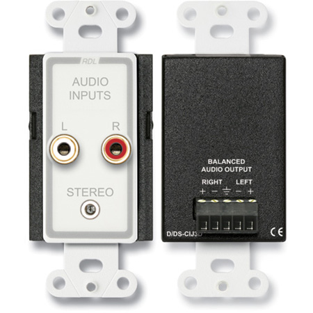 Rdl-d-cij3d Consumer Input Jacks, Stereo - White & Gray