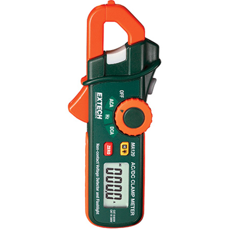 Ext-ma-120 200a Ac & Dc Mini Clamp Meter & Voltage Detector With Flashlight