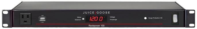 Jg-rp100-20a Rackpower 100 Rack Mounted Power Distribution With Ac Power Meter & Usb Ports - 20a Capacity