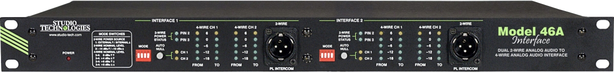 Stch-model-46a Dual 2-wire Analog Audio To 4-wire Analog Audio Interface