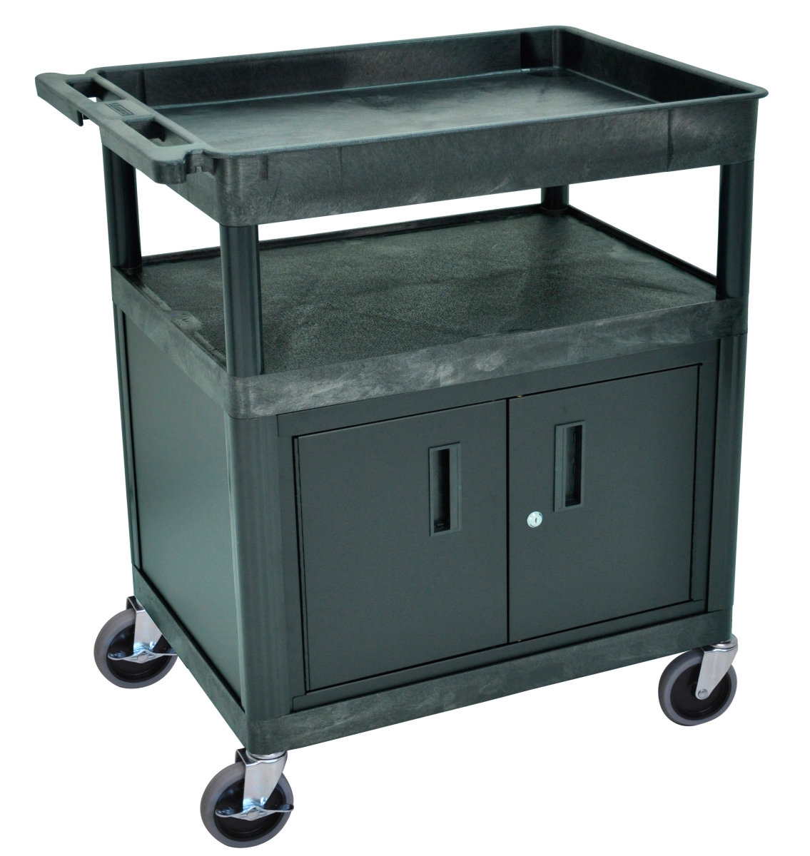 LUX-TC122C-B Three Shelf Utility Cart