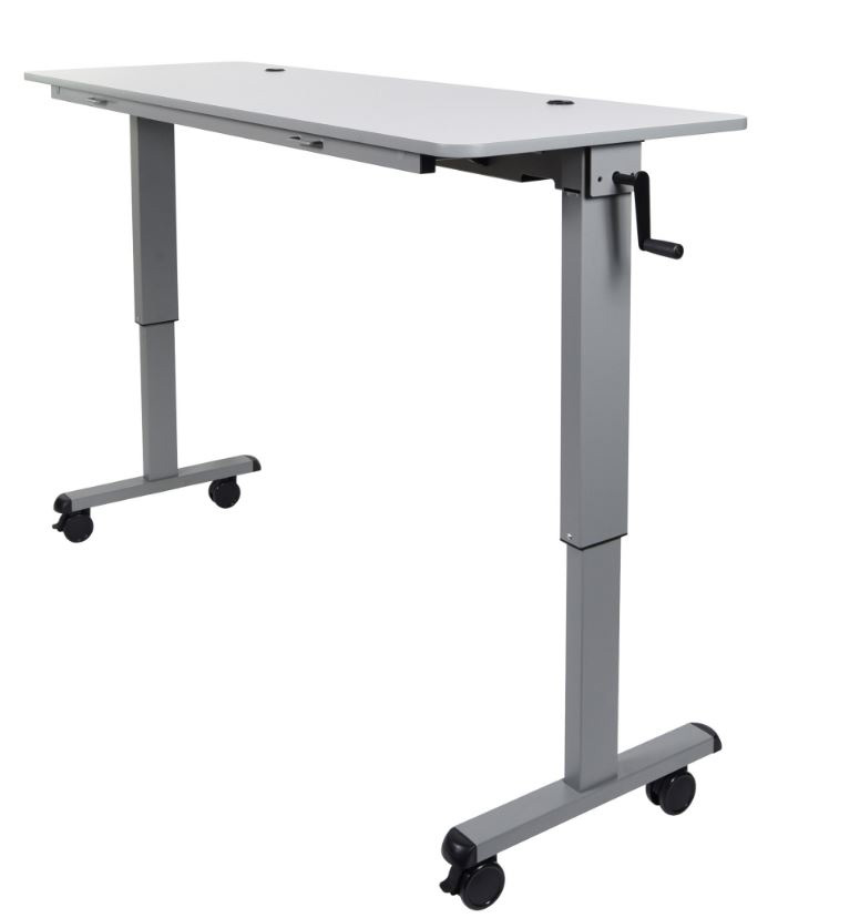 Lux-standnestc60 Adjustable Flip Top Table With Crank Handle - 60 In.