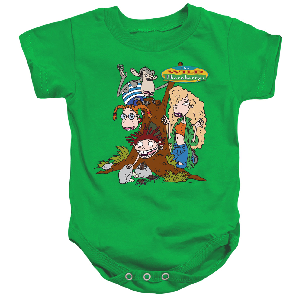 NICK514-SS-2 Wild Thornberrys Donnys Dinner Infant Snapsuit, Kelly Green - Medium - 12 Month