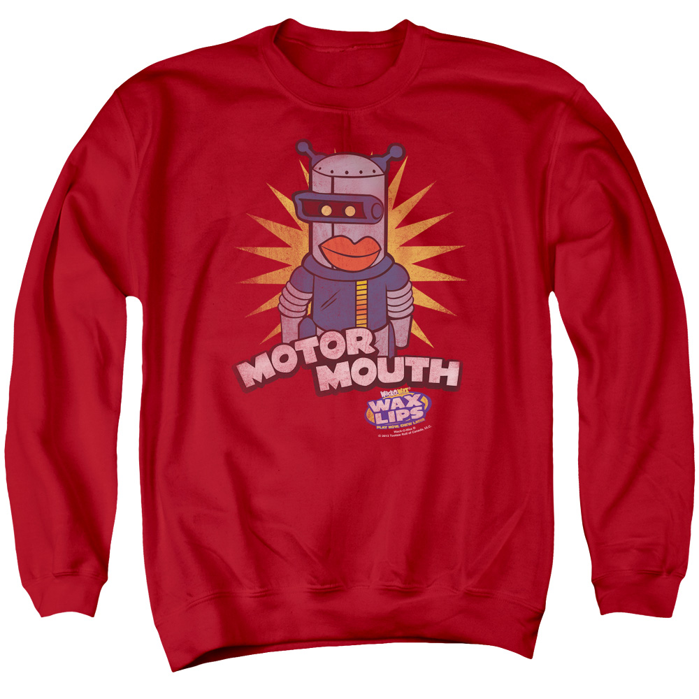 DBL150-AS-2 Dubble Bubble Motor Mouth Adult Crewneck Sweatshirt, Red - Medium