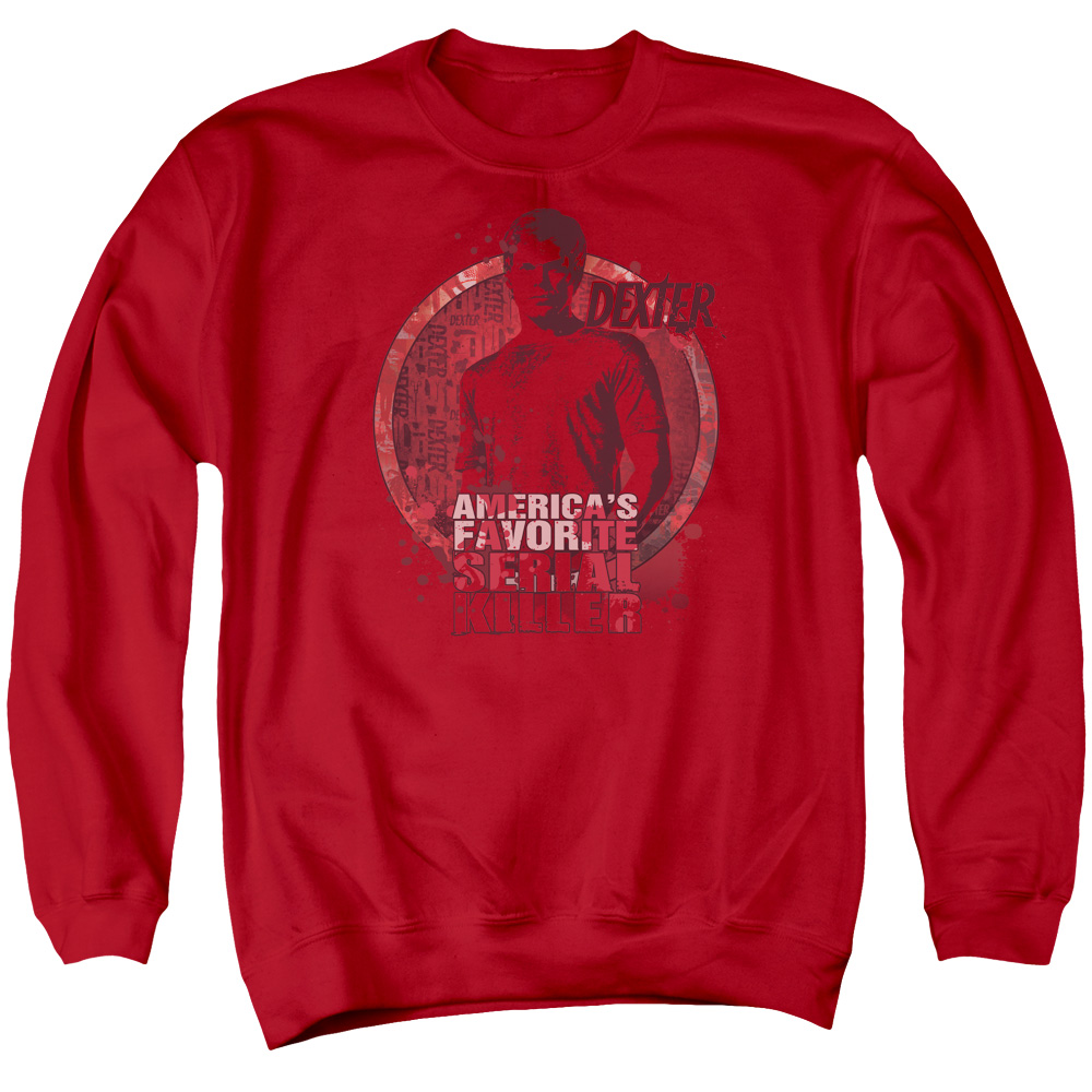 SHO358-AS-2 Dexter Americas Favorite Adult Crewneck Sweatshirt, Red - Medium