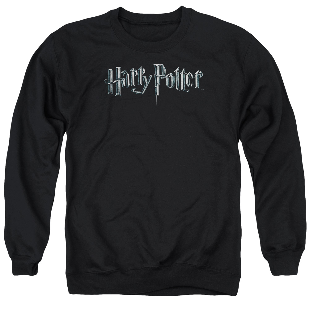 UPC 190860688781 product image for HP9016-AS-2 Harry Potter Logo Adult Crewneck Sweatshirt, Black - Medium | upcitemdb.com