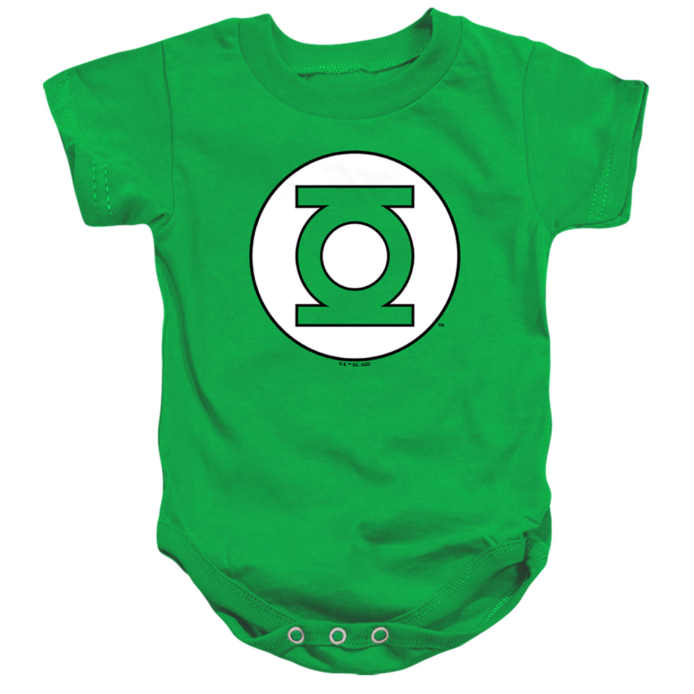 JLA1418-SS-1 Green Lantern Circle Infant Snapsuit, Kelly Green - Small - 6 Month