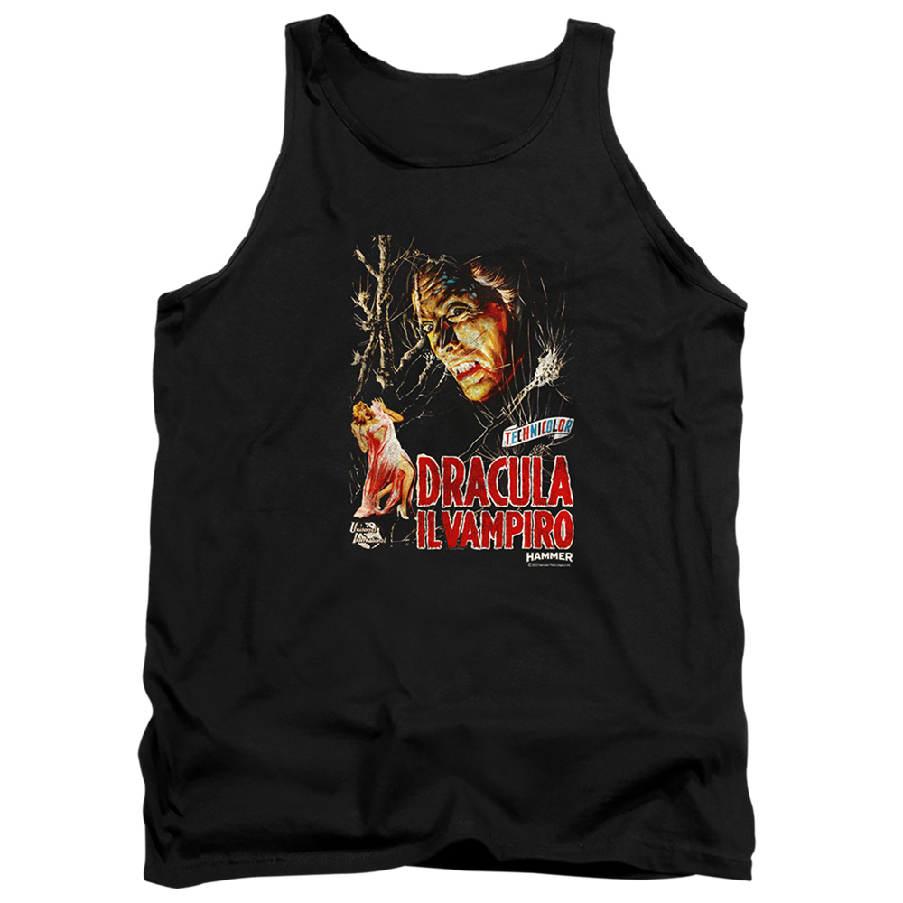 HHOH10024-TK-1 Hammer House of Horror Il Vampiro Adult Tank Top, Black - Small