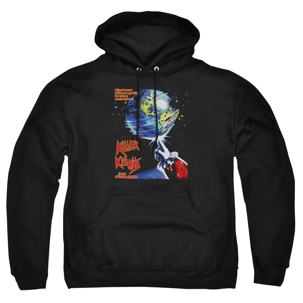 MGM330-AFTH-4 Killer Klowns From Outer Space Invaders Adult Pullover Hoodie, Black – Extra Large