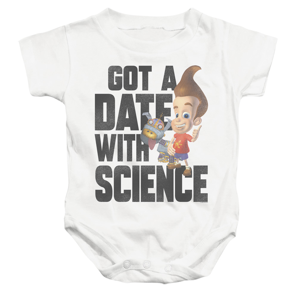 NICK793-SS-2 Jimmy Neutron Science Infant Snapsuit, White - Medium - 12 Month