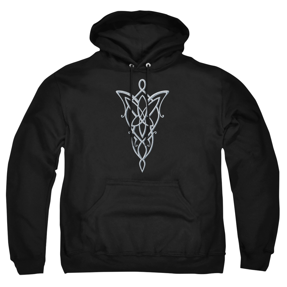 LOR1061-AFTH-8 Lord of The Rings Arwen Necklace Adult Pullover Hoodie, Black - 5X