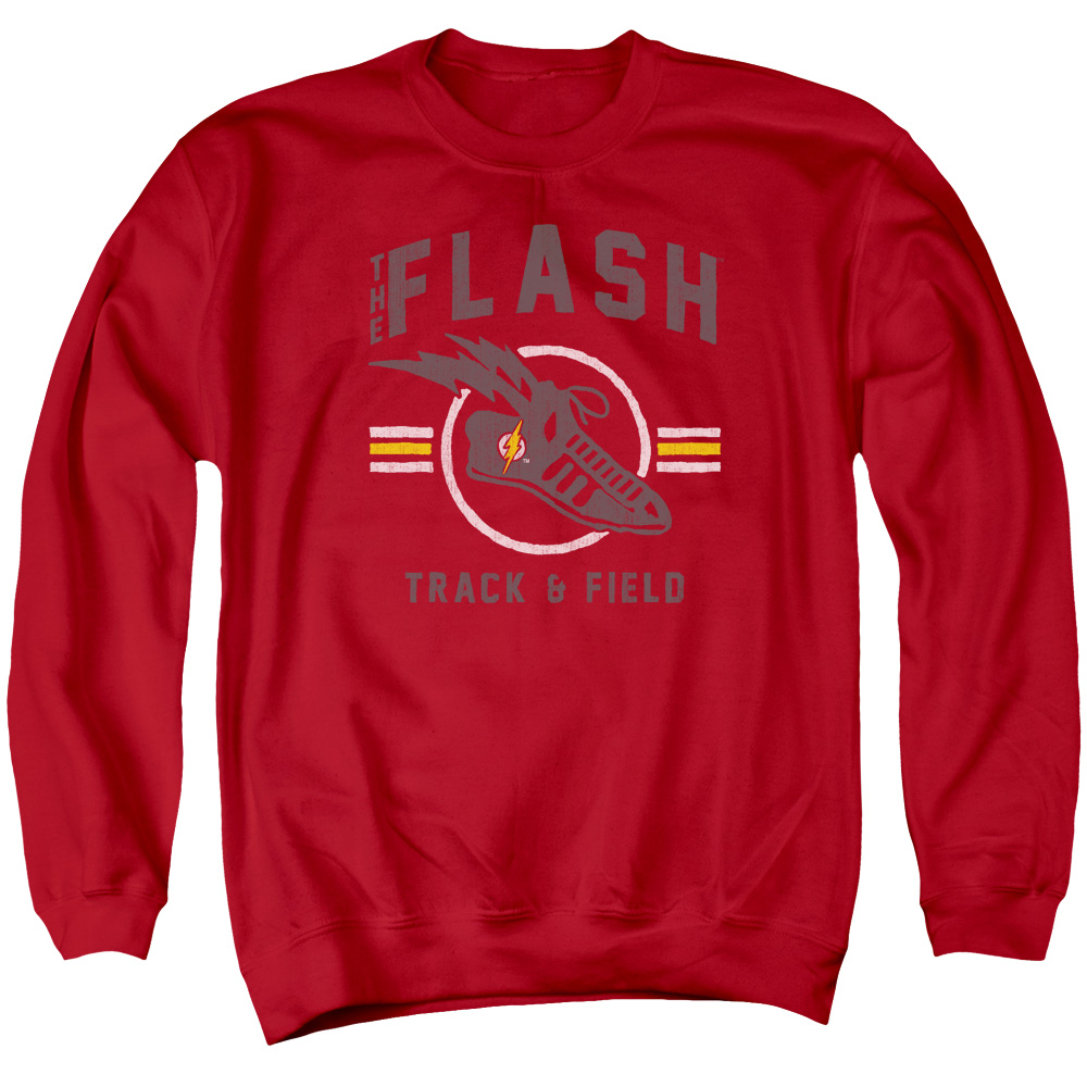 JLA659-AS-2 JLA Track & Field Adult Crewneck Sweatshirt, Red - Medium