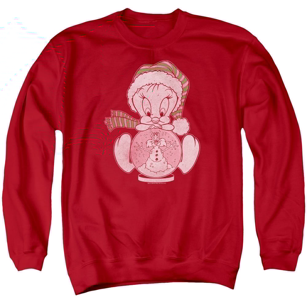 UPC 190860812520 product image for LT196-AS-5 Looney Tunes Tweey Globe Adult Crewneck Sweatshirt, Red - 2X | upcitemdb.com