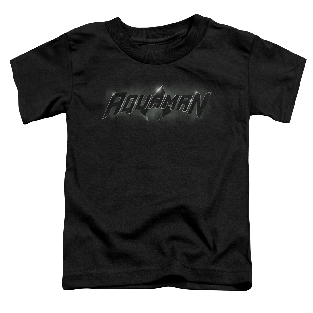 UPC 190860246547 product image for JLA678-TT-2 JLA Aquaman Title Toddler Short Sleeve T-Shirt, Black - Medium 3 | upcitemdb.com