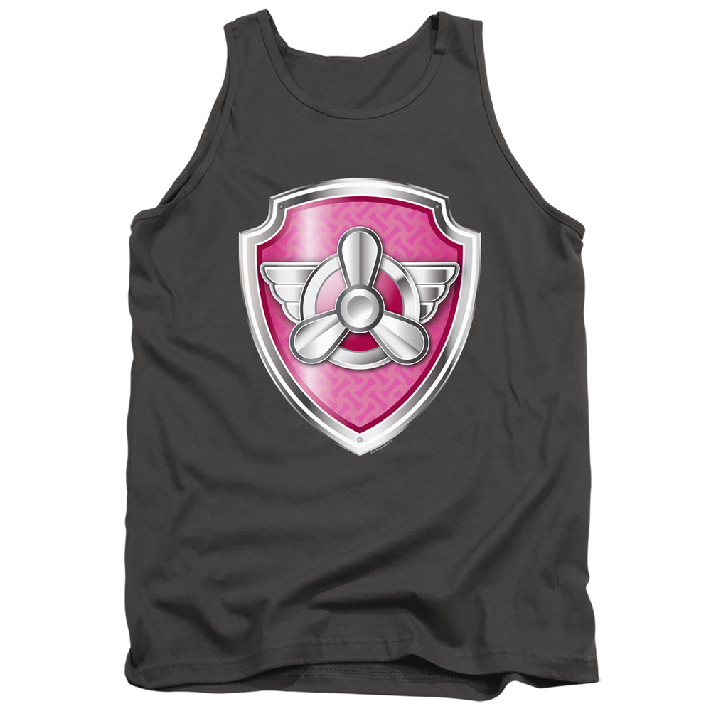 UPC 782372943641 product image for NICK719-TK-3 Paw Patrol Skye Decal Adult Tank Top, Charcoal - Large | upcitemdb.com