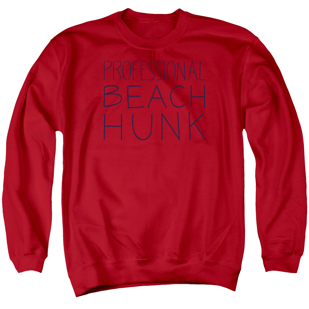 CN395-AS-2 Steven Universe Beach Hunk Adult Crewneck Sweatshirt, Red - Medium