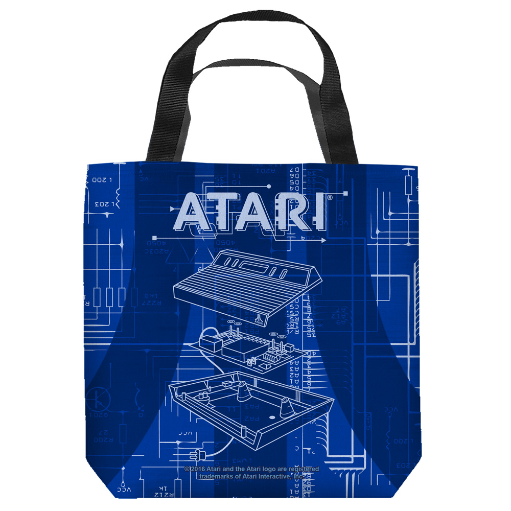 Atri109-tote1-9x9 Atari & Inside Out Tote Bag, White - 9 X 9 In.
