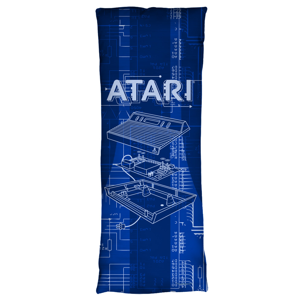 Atri109-plo7-18x54 Atari & Inside Out-microfiber Body Pillow, White - 18 X 54 In.