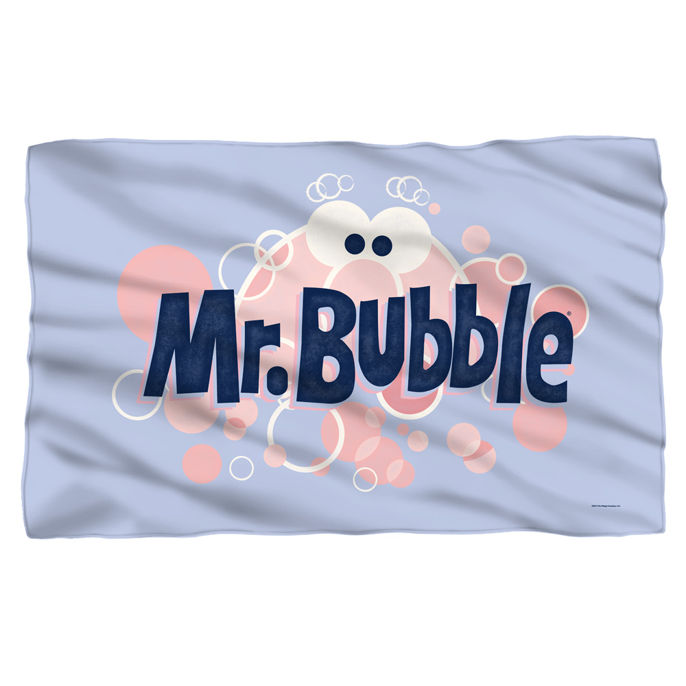 UPC 887806773501 product image for Trevco BBL118-BKT1-0 Mr. Bubble & Eye Logo-Fleece Blanket White - 36 x 58 in. | upcitemdb.com